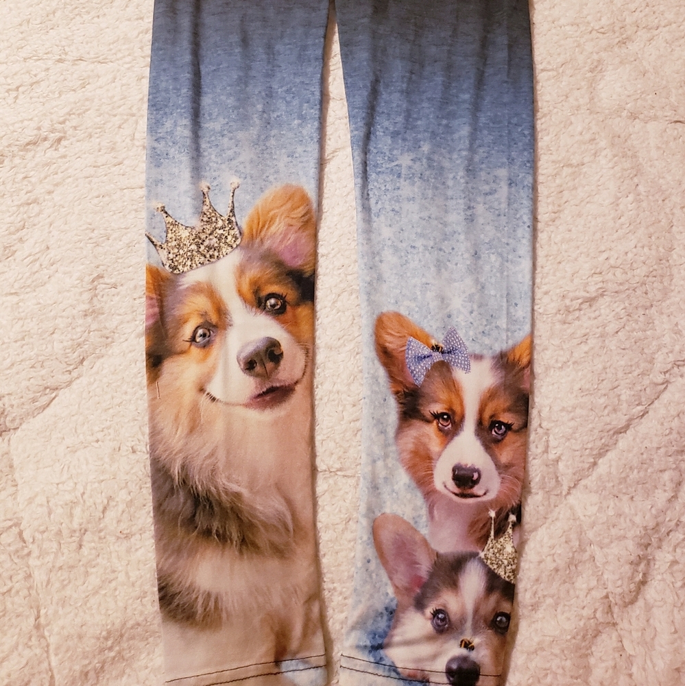 Girls Justice Puppy Leggings